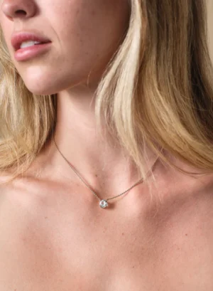 Moissanite stone Necklace Their Jewelry